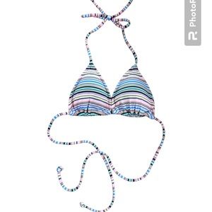 Victoria Secret Striped Bikini Top Size Small